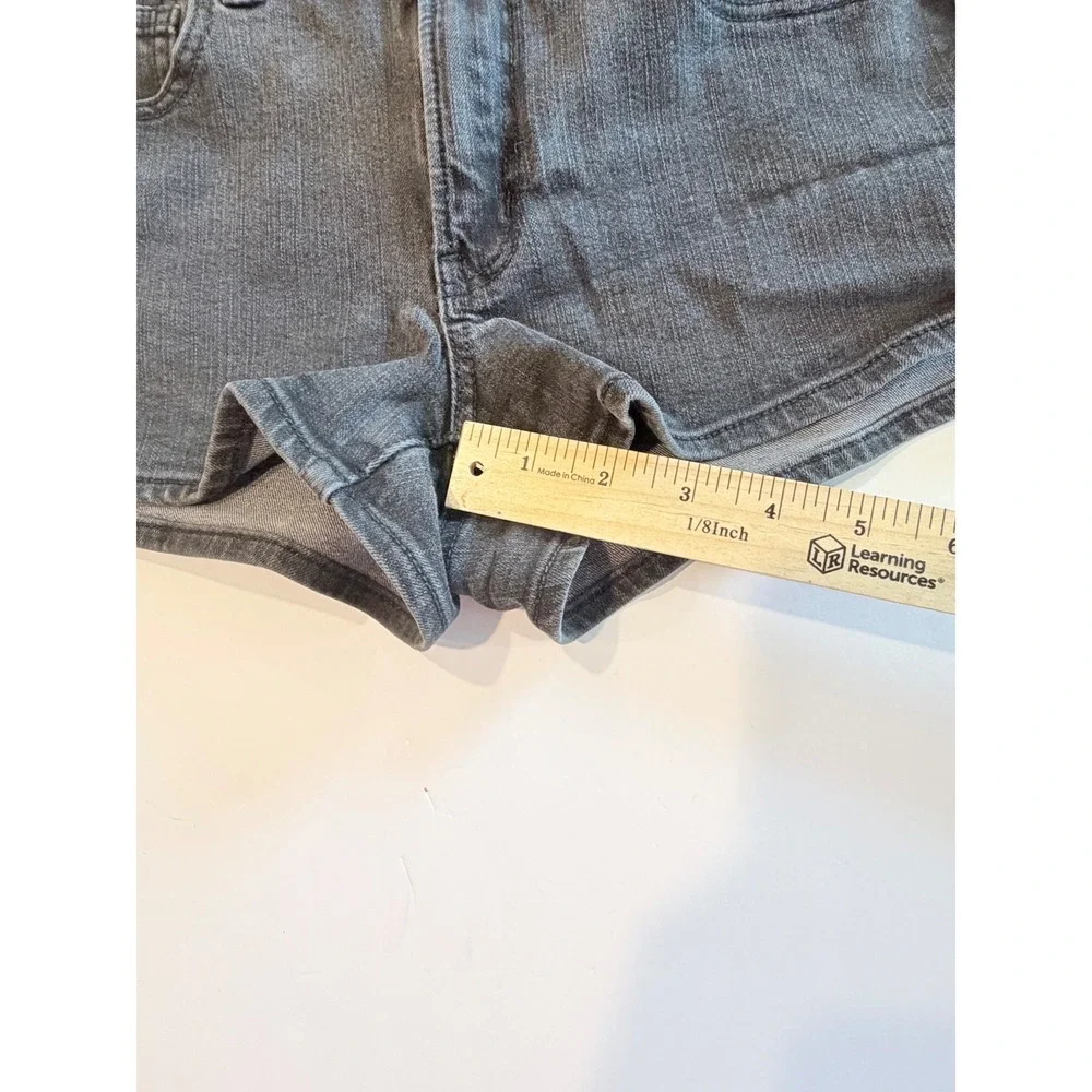 American Eagle Hi-Rise Short Black 360 Super Stretch Denim Cutoff Size‎ 4